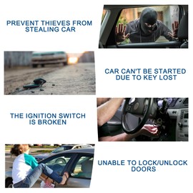 Ignition Switch Door Lock Cylinder Kit for Ford, Ignition Switch Lock Cylinders Keys fit 97-07 Ford F150 F250 F350,98-07 Freestar Expedition Excursion Navigator Blackwood,Replace DL5885,LC6177,597638