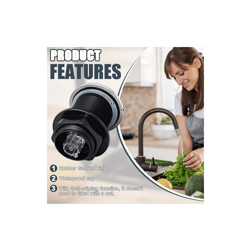 2026 Upgraded Sink Top Push Button with Air Hose Replacement,