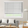 Chicology Cordless Faux wood blinds Best for Kids, Inside Mount,