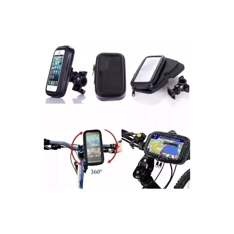 Transhine Kit Porta Cel Para Bici/moto Universal+linterna Led Recarga