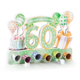 Money Gifts Packaging 60th Birthday Man Woman Decoration 60th Birthday Woman Man Green Gold Decoration for Table Decoration Birthday Gift