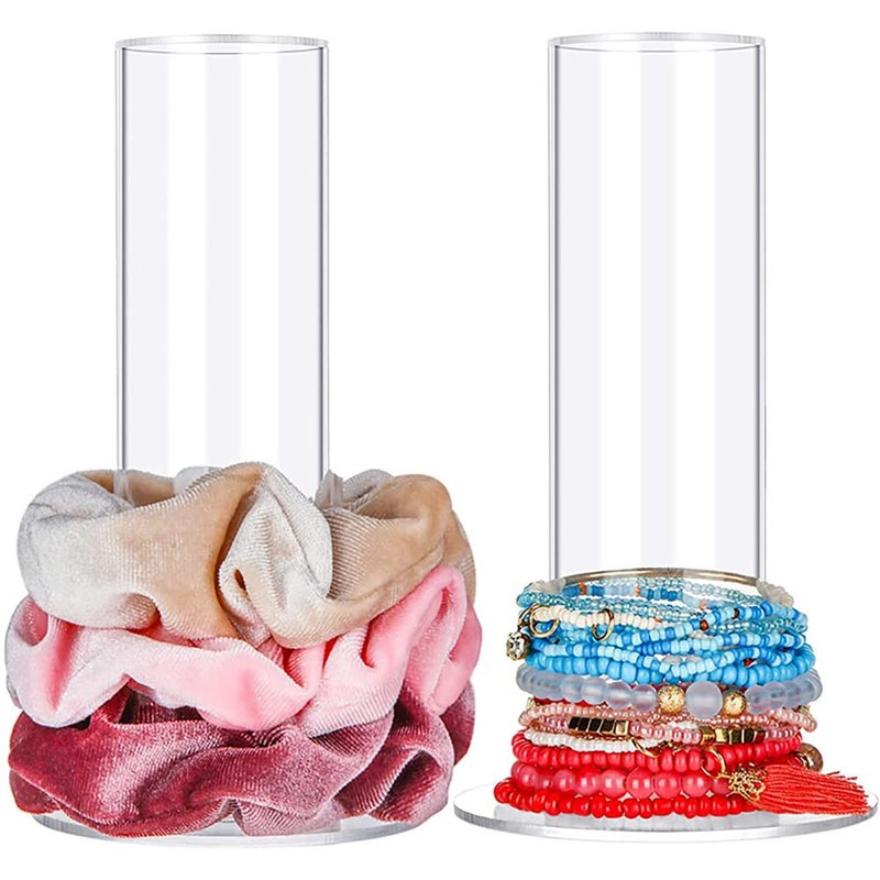 JIHUOO Acrylic Scrunchie Display Stand - Scrunchie Holder Organizer -