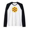 PIZZA Minimalist Simple Circle Round Toppings Italian Food Raglan Baseball