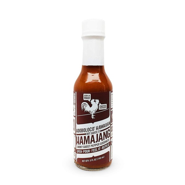 Adoboloco Hot Sauce Hamajang Hawaiian Spicy Chili Sauce - Very Hot Smoked Ghost Pepper Chili Sauce - Featured on Hot Ones!