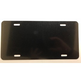 0.040 Black Metallic Blank Metal License Plate