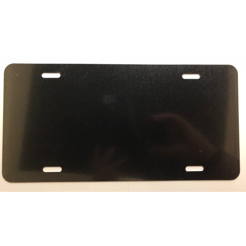 0.040 Black Metallic Blank Metal License Plate