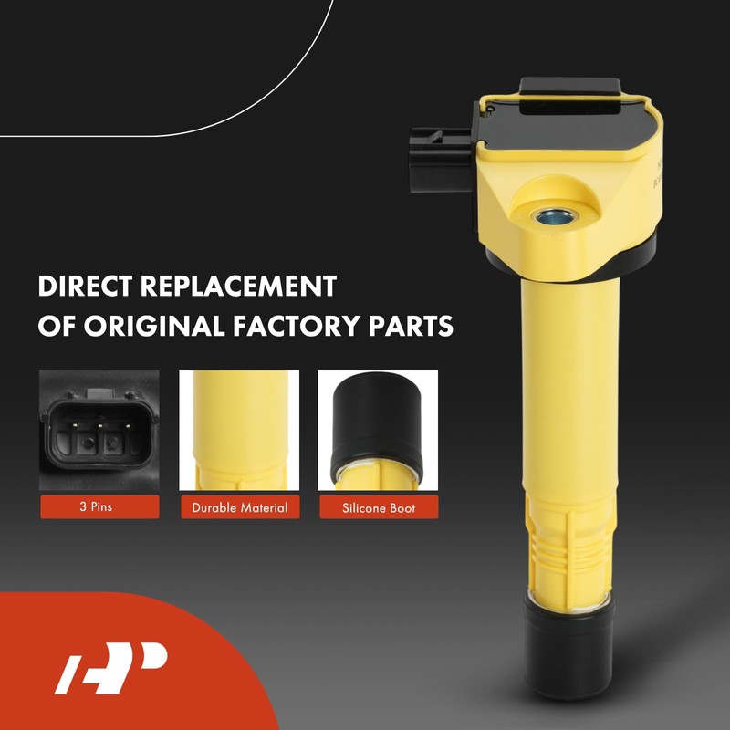 A-Premium Yellow Set of 12 Ignition Coil Pack and Iridium