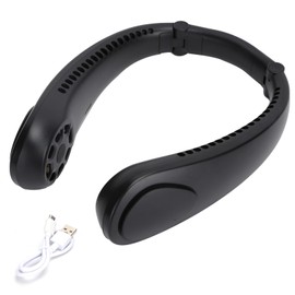 Portable Neck Fan with Music Speakers Wearable Rechargeable Fan with Headphone Design
