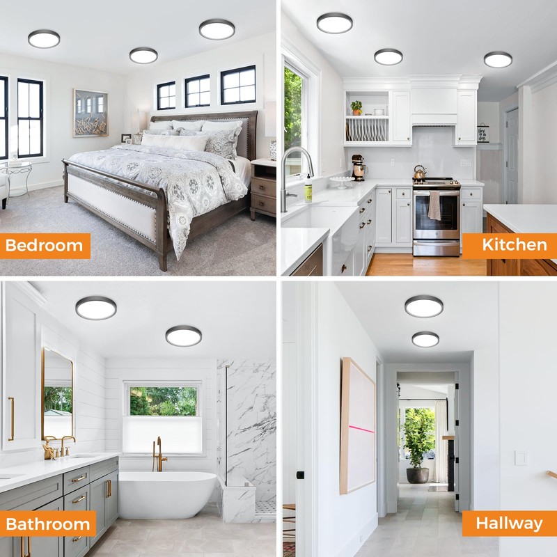 slochi 7.5 Inch Flush Mount Ceiling Light Fixtures, 3000k/4500k/6000K 3