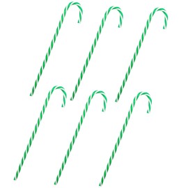 TRIXES Green and White Candy Cane Ornaments – 6 PCS – Christmas Tree Hanging Decorations – Home and Garden Xmas Decor – 15 cm
