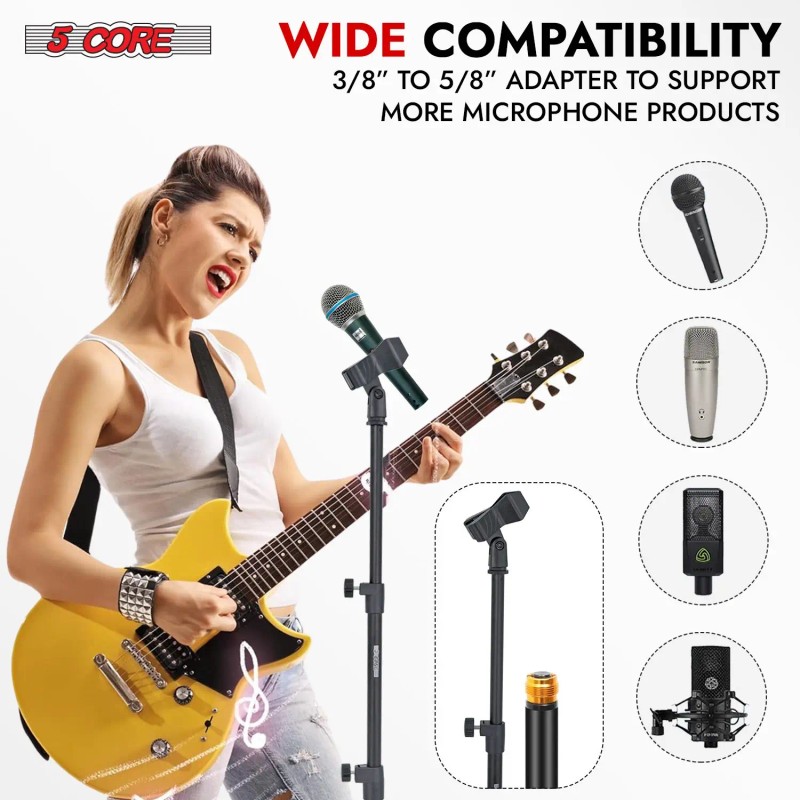 5Core MS RBL 3T Soporte De Micrófono Floor-Adjustable Universal Heavy