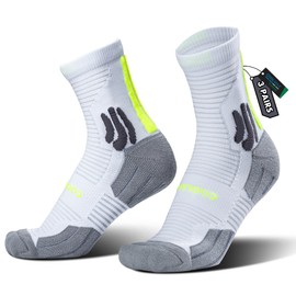 BRISIRA Coolmax Bamboo Viscose Compression Running Socks Men Women Anti Blister Athletic Hiking Tennis Golf Moisture Wicking