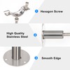 Kodilin 4PCS 304 Stainless Steel Wall Mount Ceiling Mount Pipe