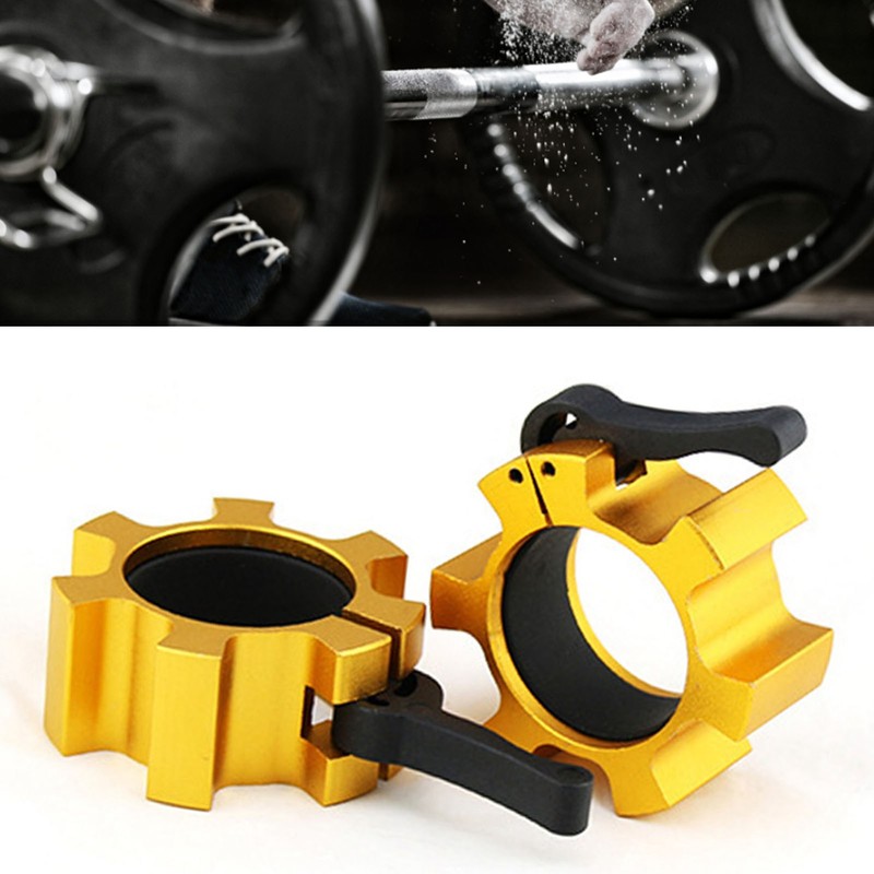 2PCS 50mm Barbell Collar Lock Aluminum Alloy Quick Release Locks