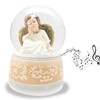 Snow globe Christmas angel white gold dreamy | base with