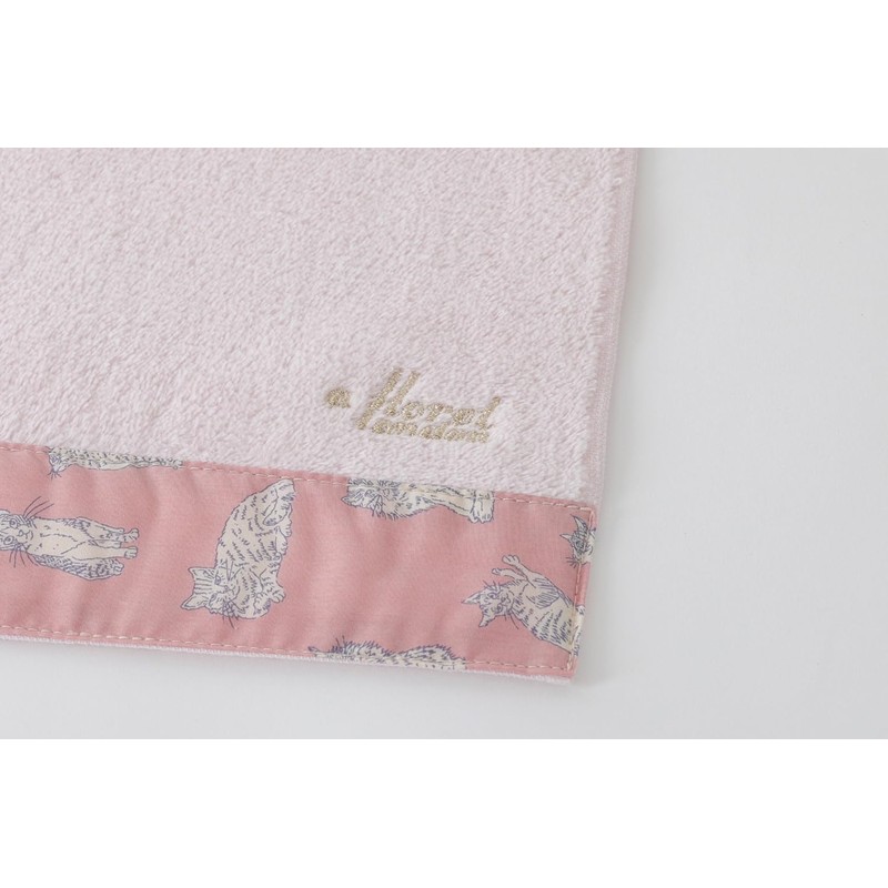 DDintex FLORET LONDON Ruched Hand Towel, Miao, Pink, 7.9 x