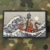CykoVisuals GREAT WAVE KRAKEN Embroidered Patch Hook/Loop OCTOPUS TRIDENT USN