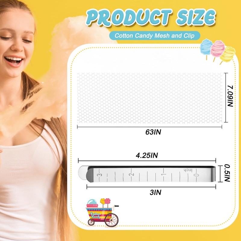 Juexica 2 Sets Cotton Candy Mesh and Clip Stabilizer Kit