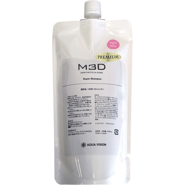M3D Super Shampoo Apple Rose Refill, Refill 500ml