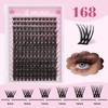 UILULU Lash Clusters Natural Individual Lashes Clusters 168 Count 0.07D