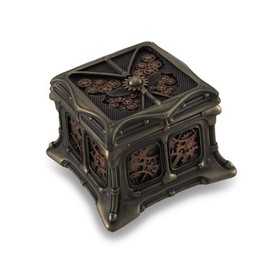 Veronese Design Steampunk Butterfly Bronze Finish Trinket Box Stash Box