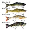 5.9-10in Multi Jointed Swimbait Fishing Lures Bait,2 4 8 Segment