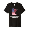 Distressed Patriotic USA Flag Lagoona Beach, Minnesota Premium T-Shirt