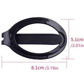 2 Pack Hair Barrettes Exquisite Banana Hair Clip Ponytail Clips Elastic Hairpin for Women, Black Coffee