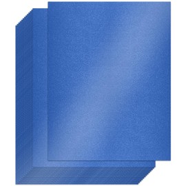 Gondiane Royal Blue Shimmer Paper,24 sheets Pearlized Coating Cardstock Paper 8.5 x 11 Inches for DIY Cards, Invitations,Scrapbooking,Certificates and Other Crafts(250gsm/92lb)