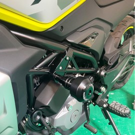 HRuizq Motorcycle CNC Aluminum Frame Slider Engine Guard Anti Crash Pad Fairing Falling Side Protector Kit with CFMOTO 300 NK CLX 250 (Gray)