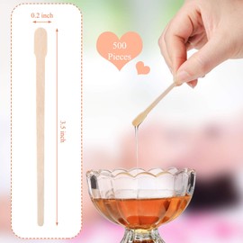 500 Stücke Holzspatel Waxing, Kleine Wachs Spatel Holz Wachs Sticks Augenbrauen Waxing Applikatoren Holz-Craft-Sticks Gesicht Körper Haarentfernungssticks