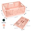 2 Pieces Folding Crate, Plastic Sturdy Folding Boxes, Foldable Storage