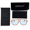 QVKUUT Retro Rectangular Sunglasses for Men and Women Rectangle Retro