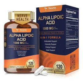 Totaria Acido Alfa Lipoico 1000mg Con 120 Caps Hecho En Usa                                                                                           