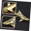FUNOMOCYA Brass Shark Ornament Desktop Decoration Craft Aquarium Home Decor
