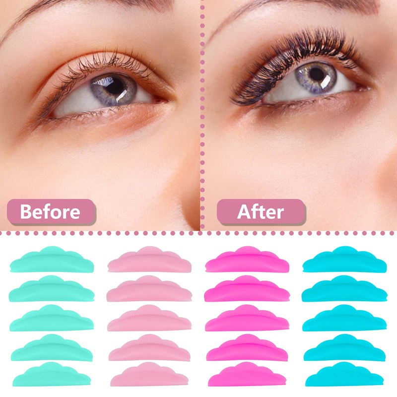 60 Pcs Silicone Eyelash Perming Curler Lash Lift Rods Set