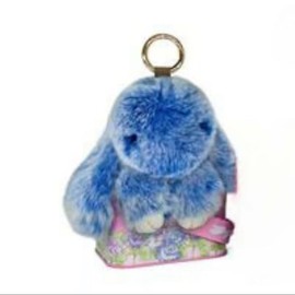 2025 New TA-Bunny LuluCute Keychain,Handmade 5 Styles Soft Bunny Plush Keychain - Colour: TZ-BLUE