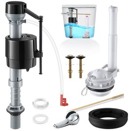 Saillong 3 Inch Toilet Flusher Replacement Kit, Include 3 Inch Adjustable Flush Valve with Flapper, Fill Valve, Front Flush Handle, Rubber Gasket, Bolts, Complete Toilet Parts Inside Tank Kit