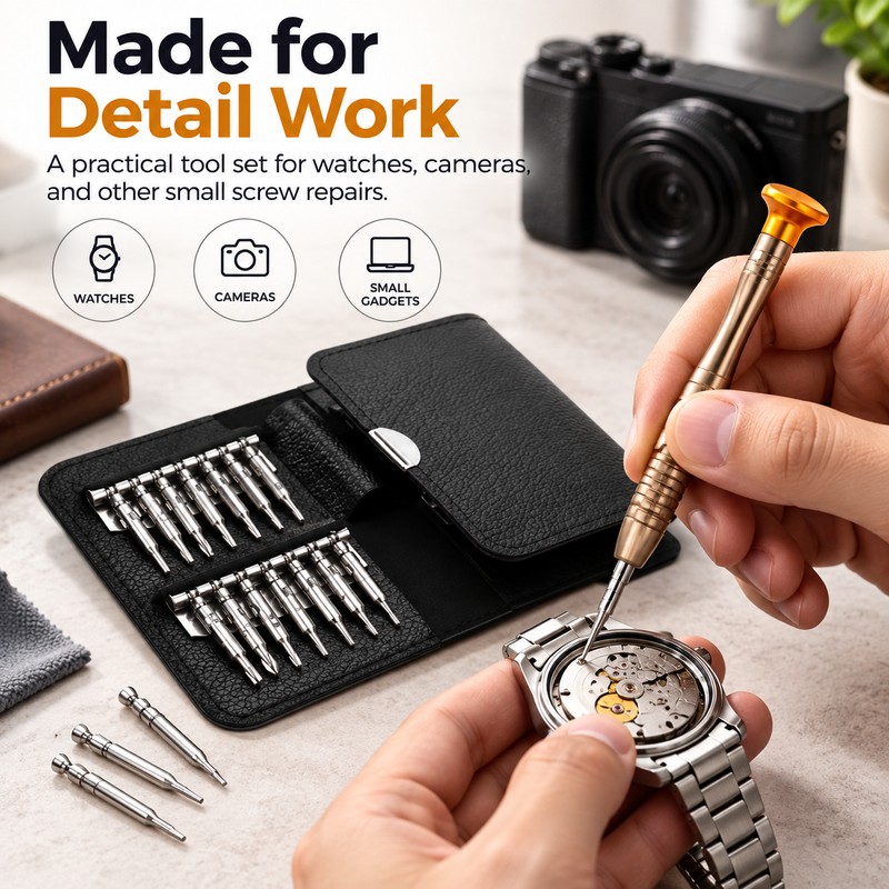 25-in-1 Precision Screwdriver Set for Electronics Repair – Chrome-Vanadium Steel