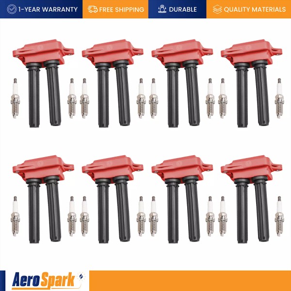 Aero Spark Energy Ignition Coil & Iridium SparkPlug for Dodge