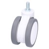 Caster 4in TPR M12 Universal Swivel Silent Rolling Wheel Accessory