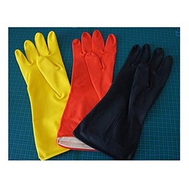 HAND ® DFH Haushalts dicke Gummihandschuhe - Large, 1 x Paar zu bekommen 1 PAAR GRATIS! (rot)