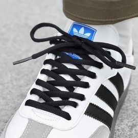 Handshop 2 Pairs Oval Shoe Laces, 6 mm Half Round Laces for Trainers, Sneakers, Sports Shoes (Black, 160cm)