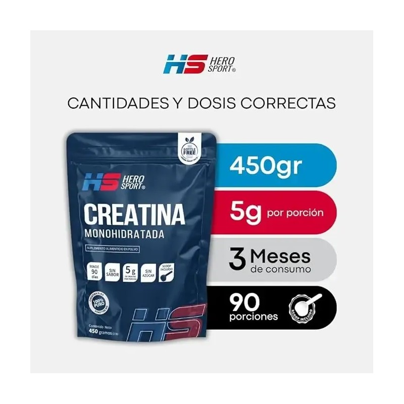 Creatina Mono-hidratada 450gr Hero Sport