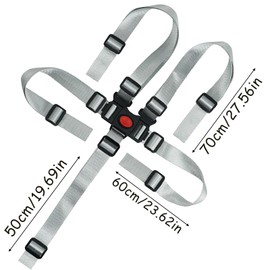 Universal High Chair Straps Adjustable 5 Point Harness Secure Baby Safety Straps for High Chairs Strollers