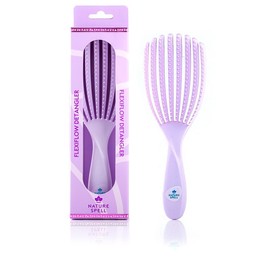 Nature Spell FlexiFlow Detangling Hair Brush | Detangles All Hair Types | For Wet & Dry Hair | Flexible Strands for Pain Free Brushing & Cleaning | Eliminates Knots & Reduces Breakage - Color: Purple