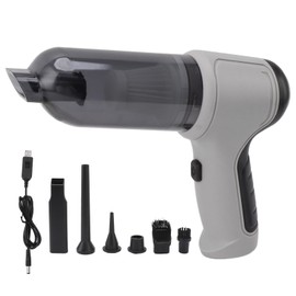 Mini Staubsauger für das Auto, Kabelloser Handstaubsauger, Starker Saughand Autostaubsauger, Tragbarer Staubsauger für das Heim Auto Büro (Grau)