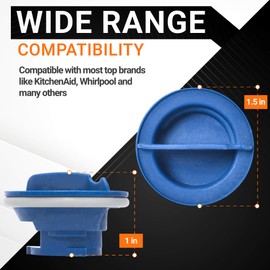 BlueStars WPW10077881 Dishwasher Rinse Aid Cap - Ultra Durable Dispenser Cap - Compatible with Whirlpool KitchenAid Dishwashers - Replaces W10077881 PS11748135 AP6014865 - PACK OF 2