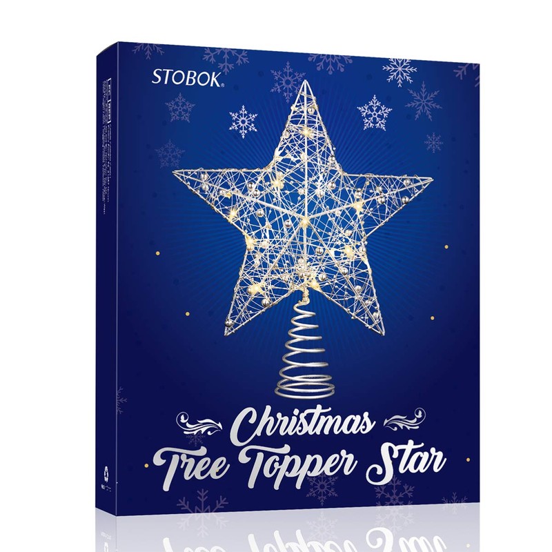 STOBOK Christmas Tree Topper, 30 cm x 25 cm, LED
