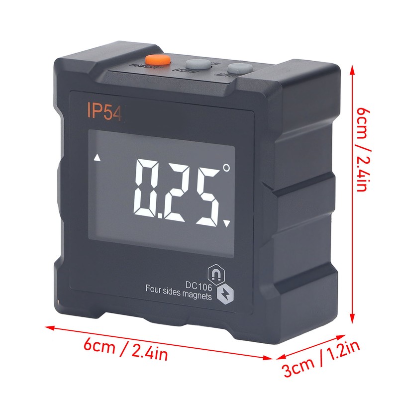IP54 Angle Finder 4x90° LCD Digital Display 4 Side Strong